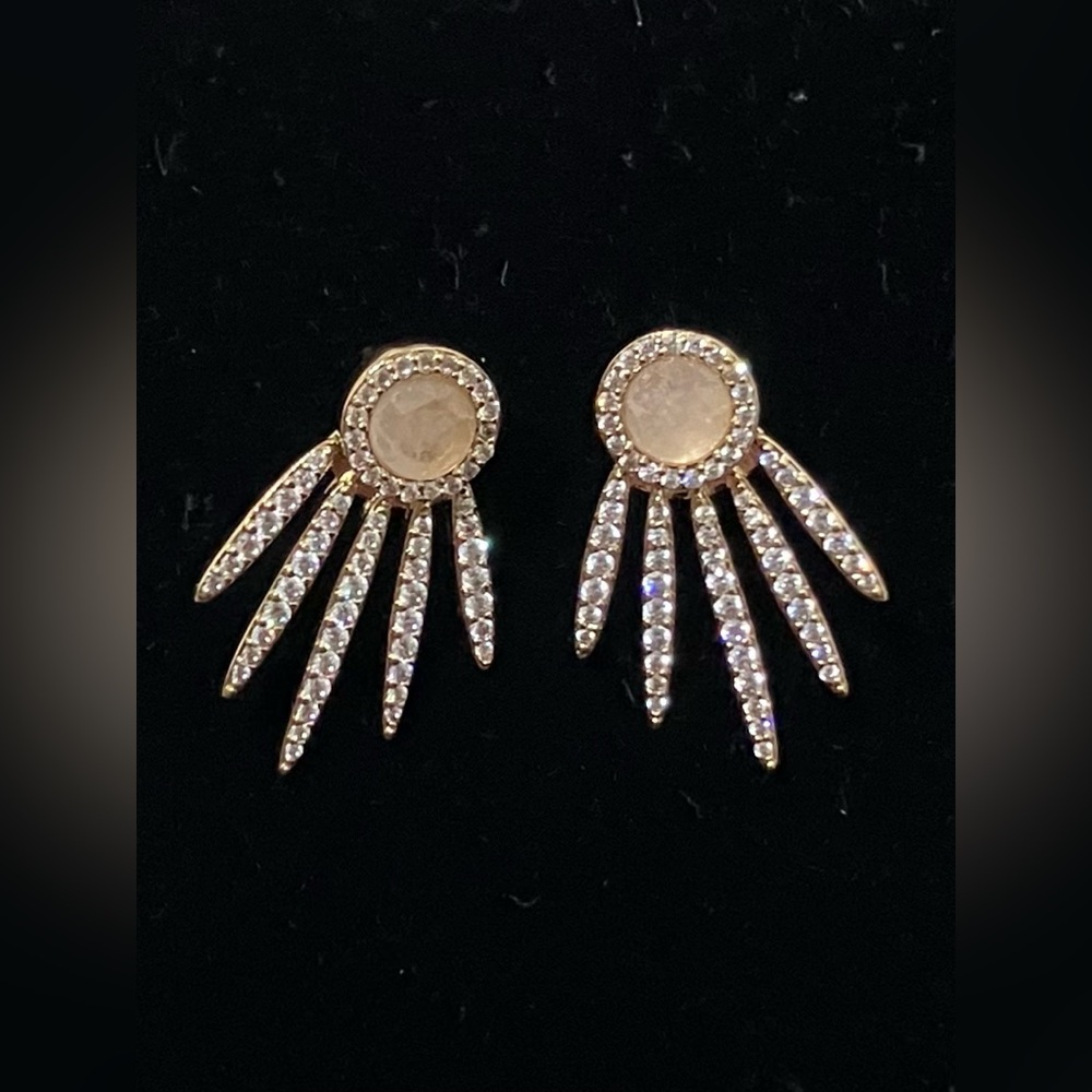 Melanie Auld 5 Point Rose Quartz Earrings